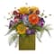 14&#x22; Mixed Floral Artificial Arrangement in Green Vase